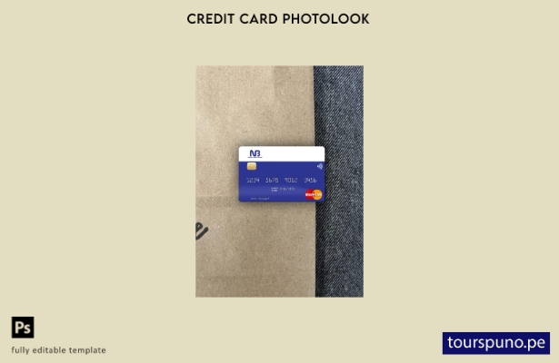 listo para imprimir plantilla frontal de aspecto fotográfico de mastercard de 70